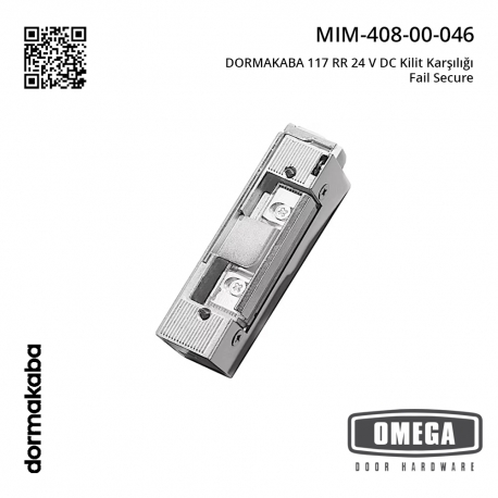 DORMAKABA 117 RR 24 V DC Kilit Karşılığı Fail Secure