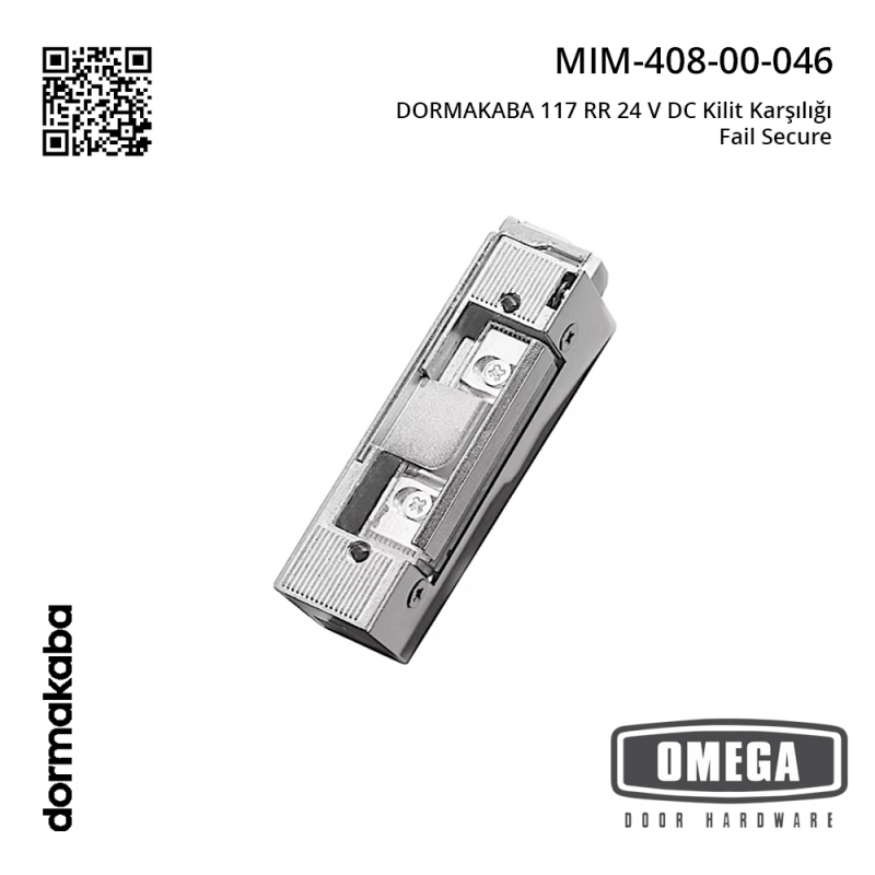 DORMAKABA 117 RR 24 V DC Kilit Karşılığı Fail Secure