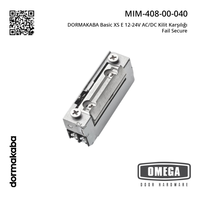 DORMAKABA Basic XS E 12-24V AC/DC Kilit Karşılığı Fail Secure