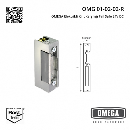 OMEGA Elektrikli Kilit Karşılığı Fail Safe 24V DC